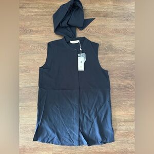 NTW Tory Burch polyester navy top size 2